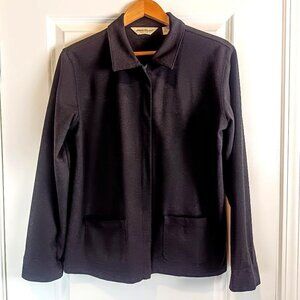 Eddie Bauer Charcoal Grey Full Zip Cardigan Sweater Jacket